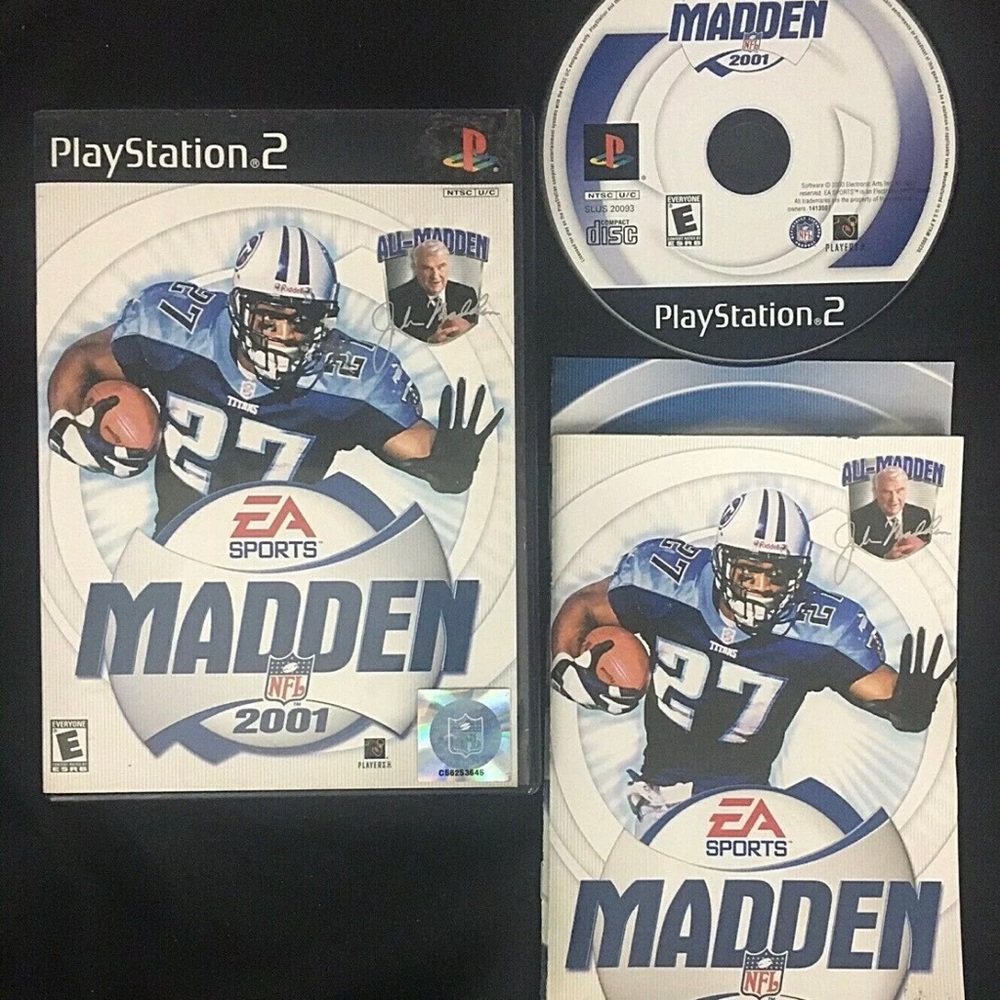 Madden 2001 Sony Playstation 2 PS2 Video Game NFL Football CIB TESTED COMPLETE